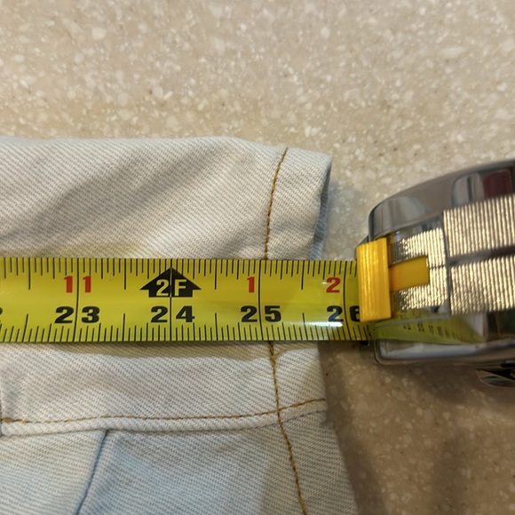 Levi 501 Cropped High Waisted Cutout Jean 28” - Picture 7 of 12